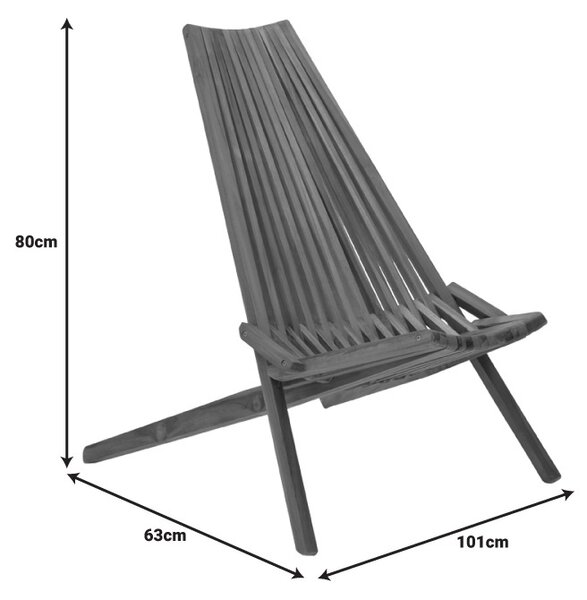 Ξαπλώστρα κήπου Chaise Boho Pako World Φυσικό 101x63x80cm