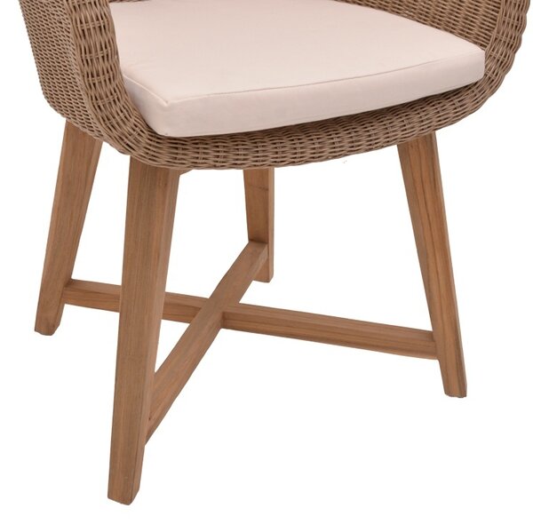 Πολυθρόνα Κήπου Solso Boho Pako World Φυσικό 62x58x78 cm
