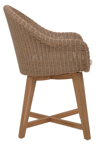 Πολυθρόνα Κήπου Solso Boho Pako World Φυσικό 62x58x78 cm