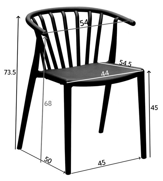 Πολυθρόνα Κήπου Armchair Pako World Σκούρο Γκρι 55x53x73 cm