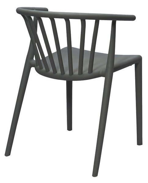 Πολυθρόνα Κήπου Armchair Pako World Σκούρο Γκρι 55x53x73 cm