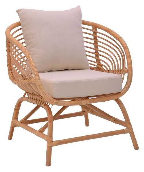 Πολυθρόνα Κήπου Caxen Boho Pako World Φυσικό 72x63x75 cm
