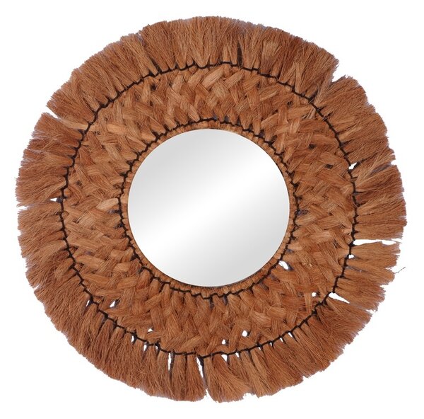 Καθρέφτης Ailan Boho Pako World Natural 60x60x8 cm
