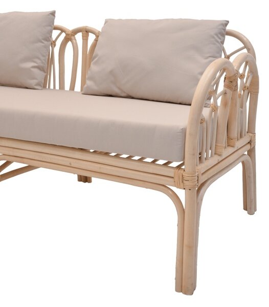 Καναπές κήπου 2 θέσεων Ytrone Boho Pako World Natural 166x61.5x71 cm