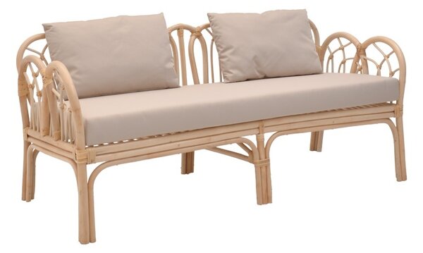 Καναπές κήπου 2 θέσεων Ytrone Boho Pako World Natural 166x61.5x71 cm