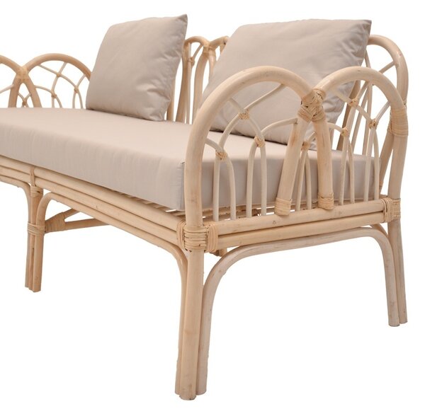 Καναπές κήπου 2 θέσεων Ytrone Boho Pako World Natural 166x61.5x71 cm