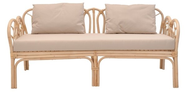 Καναπές κήπου 2 θέσεων Ytrone Boho Pako World Natural 166x61.5x71 cm