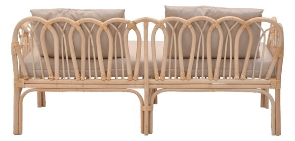 Καναπές κήπου 2 θέσεων Ytrone Boho Pako World Natural 166x61.5x71 cm