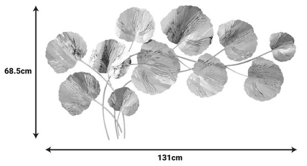 Μεταλλική Διακόσμηση Τοίχου Fleur Pako World χρυσόiu 131x68.5x6 cm