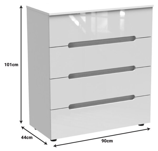 Ντουλάπι με Συρτάρια Afina Pako World Λευκό 90x44x101 cm