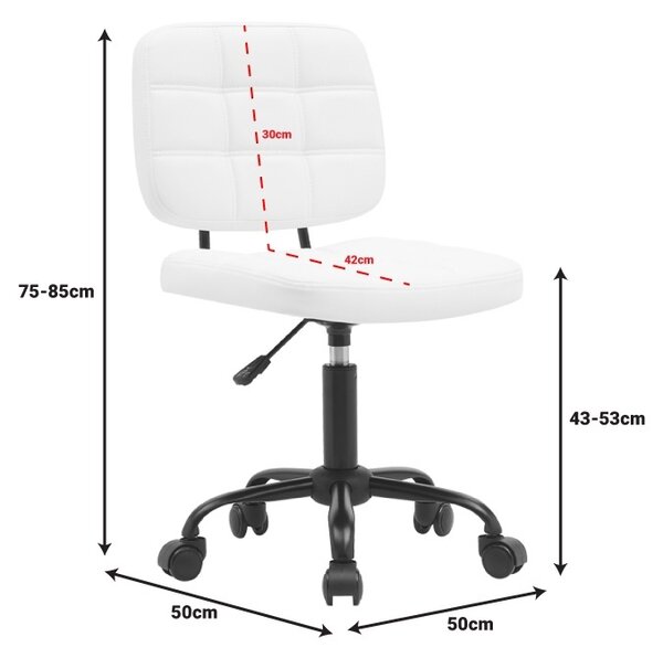 Καρέκλα γραφείου Sedia Pako World Λευκό 50x50x75.85 cm