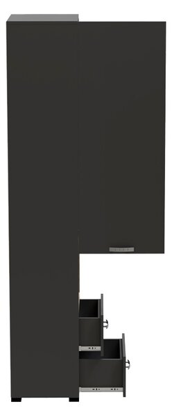 Ψηλό Ντουλάπι Toscana Pako World Ανθρακί 50x42x222.5 cm