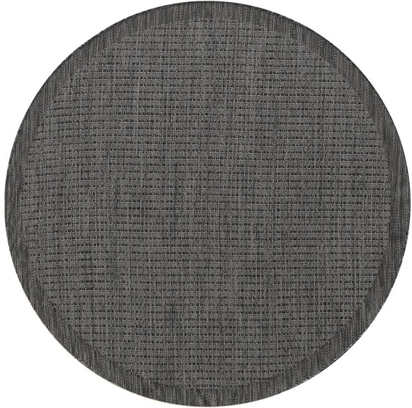 Στρογγυλό Χαλί Giza Μαύρο 120x120 cm