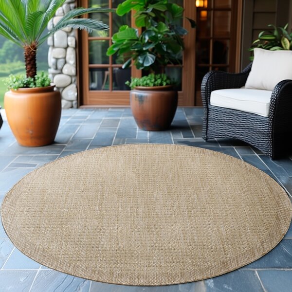 Στρογγυλό Χαλί Giza Μπεζ 120x120 cm