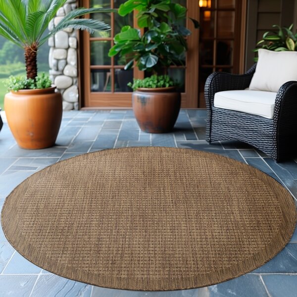 Στρογγυλό Χαλί Giza Καφέ 120x120 cm