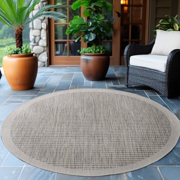 Στρογγυλό Χαλί Giza Γκρι 120x120 cm