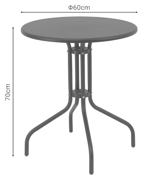 Τραπέζι κήπου Vergo Μπεζ 60x60x70 cm