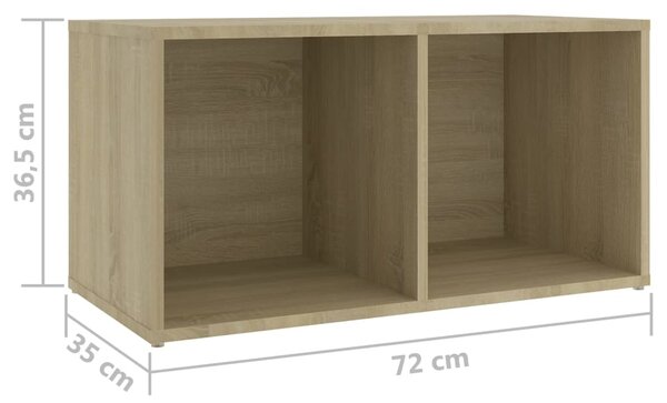 VidaXL Έπιπλα Τηλεόρασης 4 τεμ Sonoma Δρυς 72x35x36,5εκ Επεξ. Ξύλο