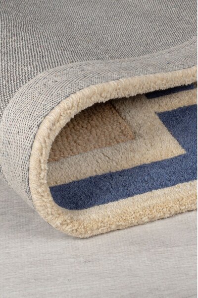Χαλί Διαδρόμου Illusion Retro Blocks Μπλε 60X230 cm, Flair Rugs