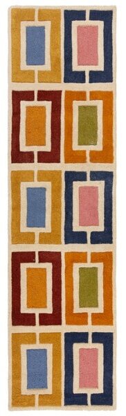Χαλί Διαδρόμου Illusion Retro Blocks Πολύχρωμο 60X230 cm, Flair Rugs
