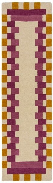 Χαλί Διαδρόμου Lois Scallop Kai Wool Πράσινο 60X230 cm, Flair Rugs