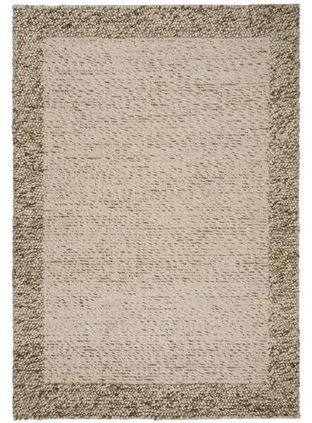 Χαλί Bobble Wool Border Πράσινο 120X170 cm, Flair Rugs