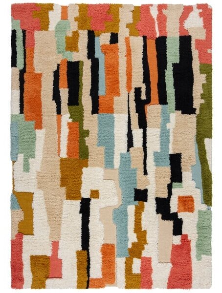 Χαλί Maroc Zagora Geo Shaggy Πολύχρωμο 120X170 cm, Flair Rugs