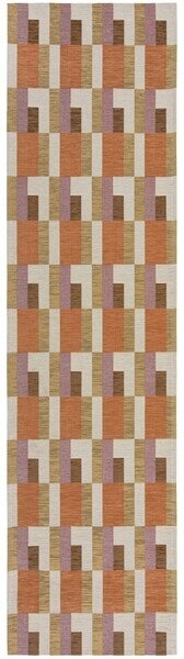 Χαλί Διαδρόμου Manhattan Riley Block Geo Natural 60X230 cm, Flair Rugs