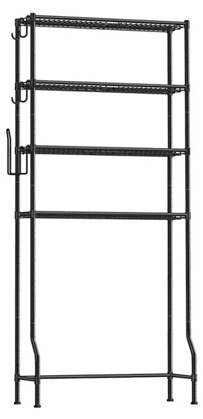 Ραφιέρα μπάνιου πάνω από WC Songmics Μαύρο 83x30x179 cm
