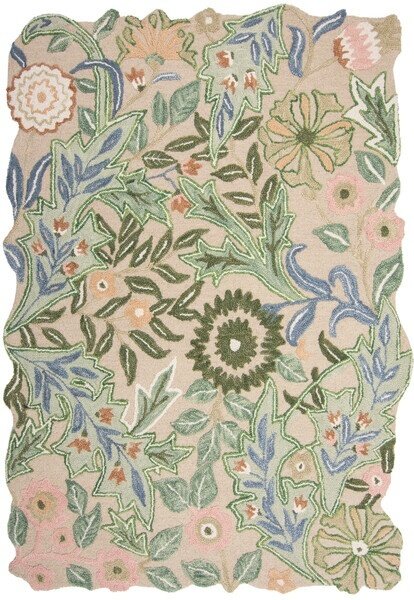 Χαλί Bryony Shaped Floral Πράσινο 120x170 cm, Flair Rugs