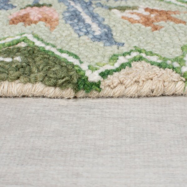 Χαλί Bryony Shaped Floral Πράσινο 120x170 cm, Flair Rugs