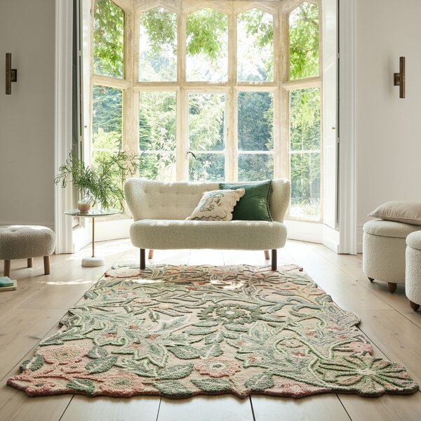 Χαλί Bryony Shaped Floral Πράσινο 120x170 cm, Flair Rugs