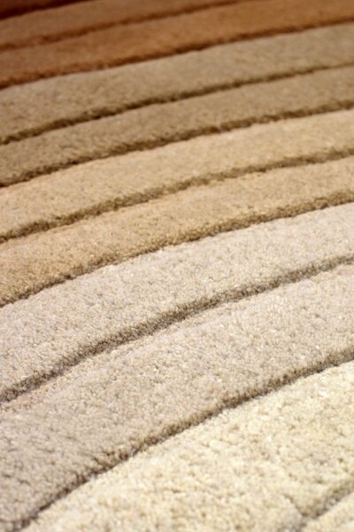 Χαλί oval Puddle Ombre Wool Καφέ 160x230 cm, Flair Rugs