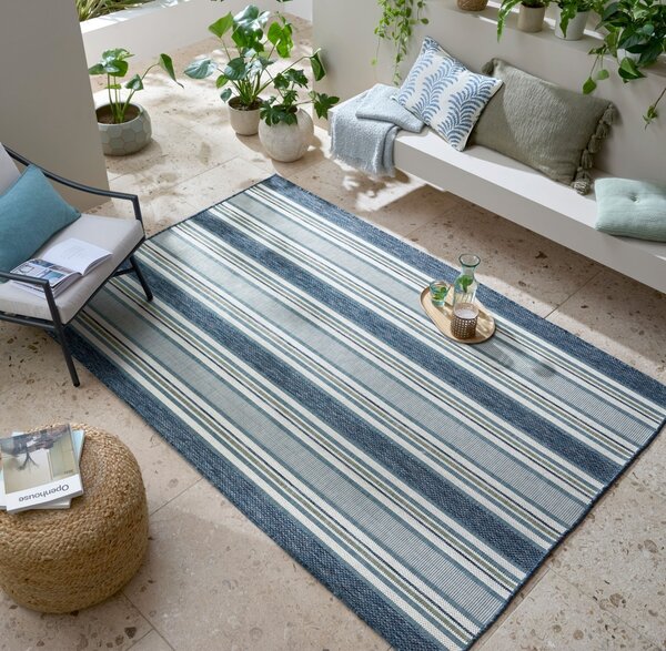 Χαλί Roma Stripe Outdoor Μπλε 120x170 cm, Flair Rugs