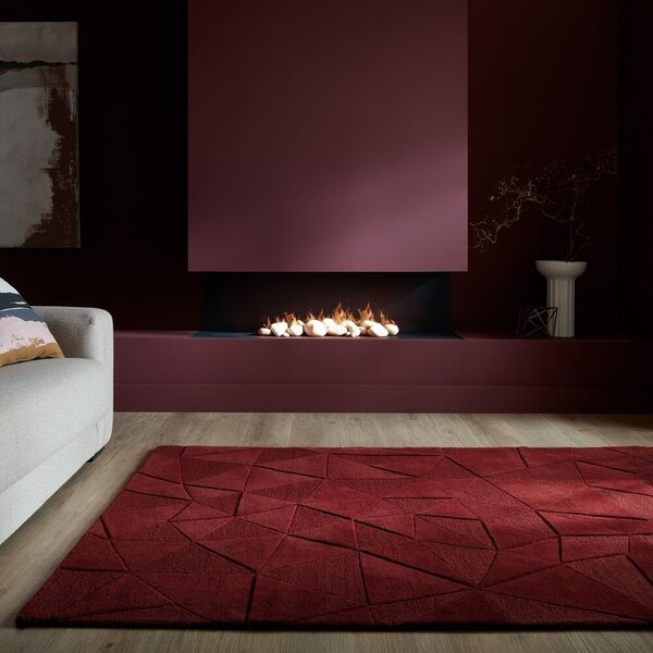 Στρογγυλό Χαλί Shard Κόκκινο 160x160 cm, Flair Rugs
