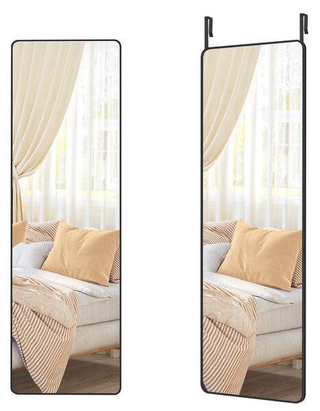 Επιδαπέδιος καθρέφτης Μαύρο Songmics 120x40x1.3 cm
