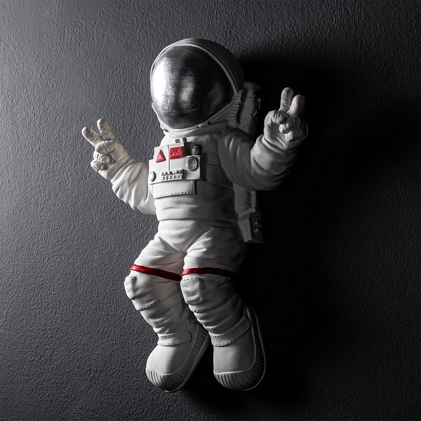 Διακοσμητικό Τοίχου Yak-001 Astronaut, Λευκό, 35x47x10 cm