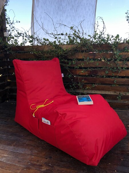 Πολυθρόνα Κήπου puf beanbag Daybed Κόκκινο