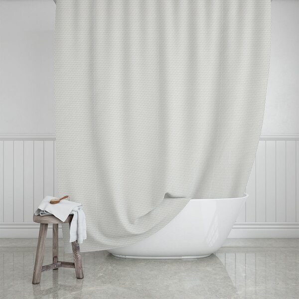 Κουρτίνα Μπάνιου (180x200) Με Κρίκους Estia Camellia Pearl 02-28084