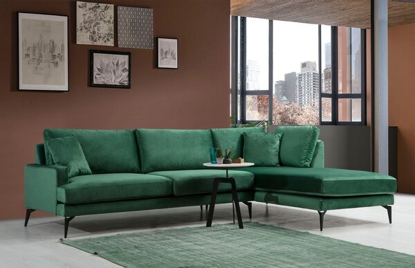 Γωνιακός Καναπές Papira Πράσινο