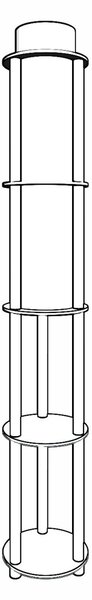 Φωτιστικό Δαπέδου KS-11107 Καρυδί 17x35x150 cm