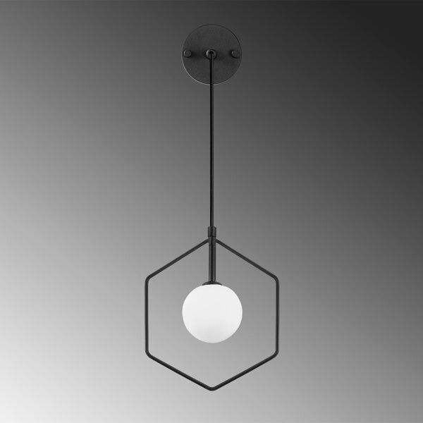 Φωτιστικό Τοίχου Geometri, Μαύρο, 22x15x119 cm