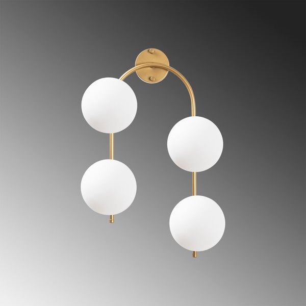 Φωτιστικό Τοίχου Jewel, Χρυσό, 40x26x62 cm