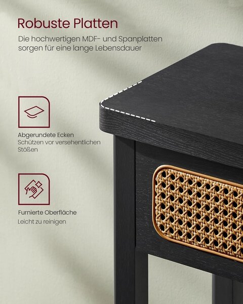 Κονσόλα Vasagle Μαύρο 100x30x80 cm
