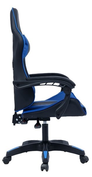 Καρέκλα gaming William τεχνητό δέρμα μαύρο - μπλε