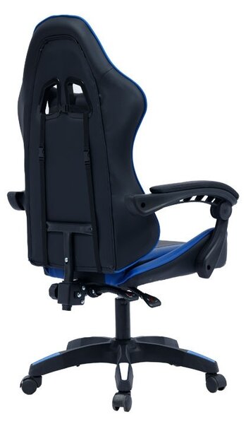 Καρέκλα gaming William τεχνητό δέρμα μαύρο - μπλε