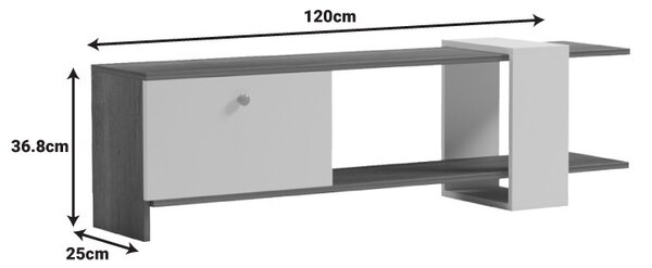 Έπιπλο TV Standi Pako World Γκρι 120x25x36.8 cm