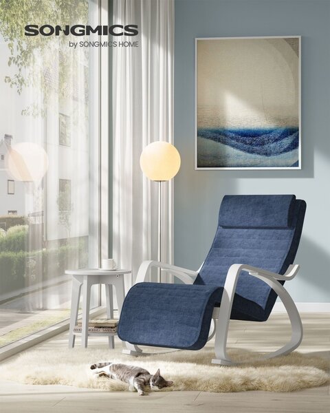 Κουνιστή καρέκλα Songmics Μπλε 121.5x67x84 cm
