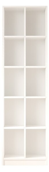 Βιβλιοθήκη Otec, Pako World, Λευκή, 51x25x180 cm