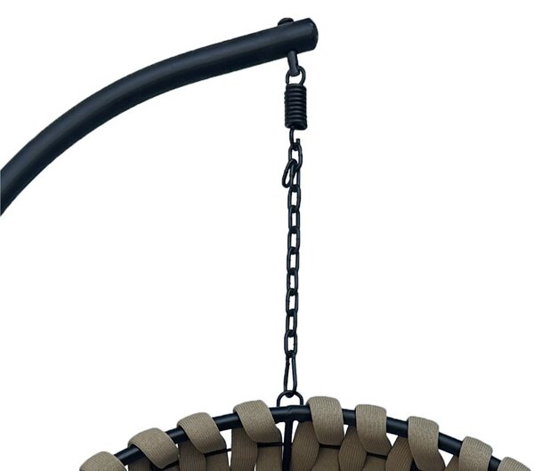 Κούνια Κήπου Makito Pako World, Μαύρο, PVC, Μπεζ-Γκρι, 100x105x195 cm
